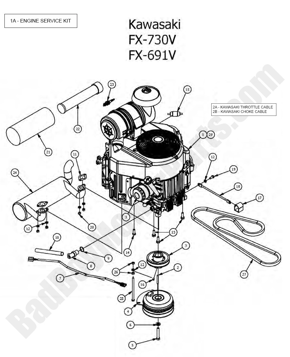 2017 Stand-On - Engine - Kawasaki FX691/FX730